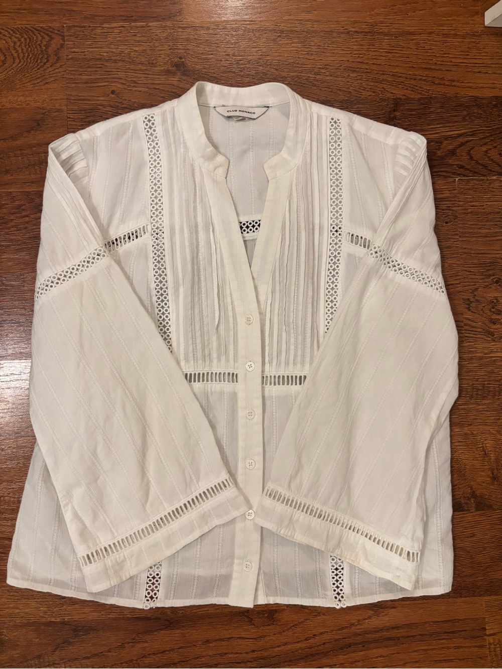 Woman’ White Lace-Trim Peasant Top - Brand - Picture 2 of 4